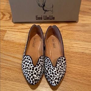 Anthropologie Gee WaWa pointy loafer animal fur